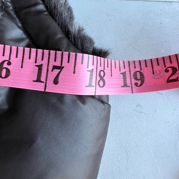 Nicole Miller Womens Black Faux Fur Quilted Reversible Sleeveless Vest Small - Picture 8 of 14